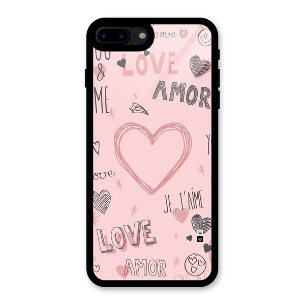 Love Amor Glass Back Case for iPhone 7 Plus
