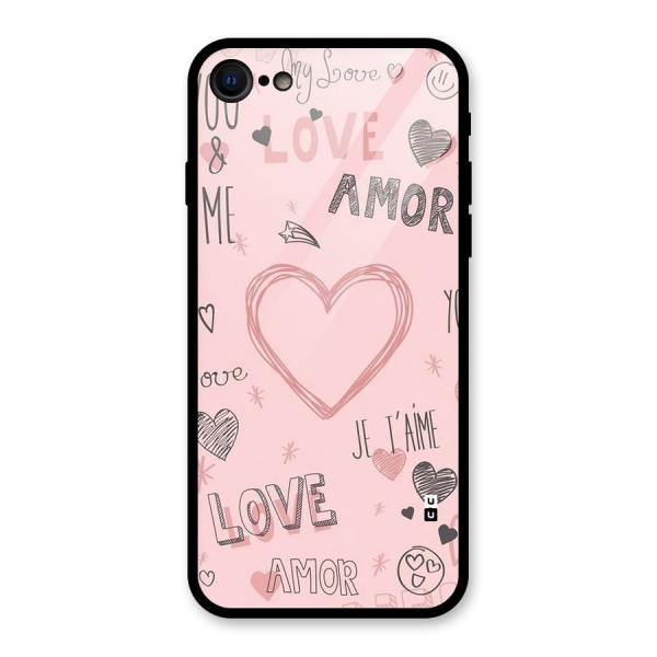 Love Amor Glass Back Case for iPhone SE 2020