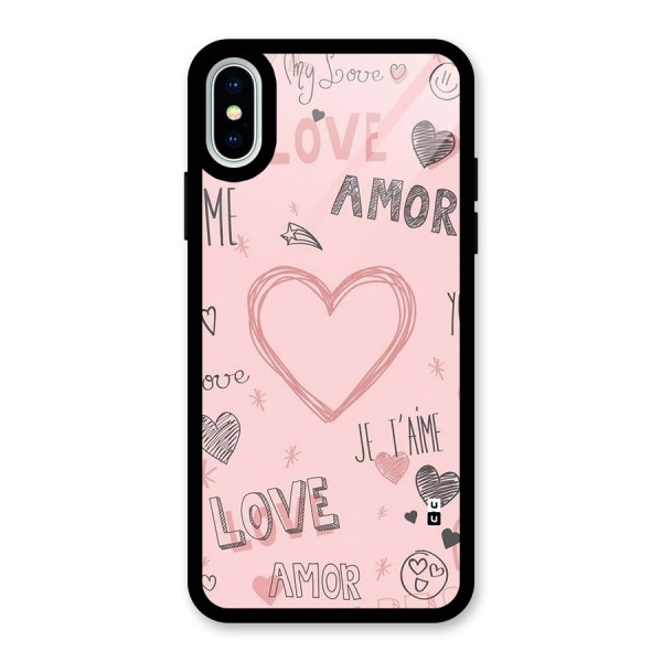 Love Amor Glass Back Case for iPhone X