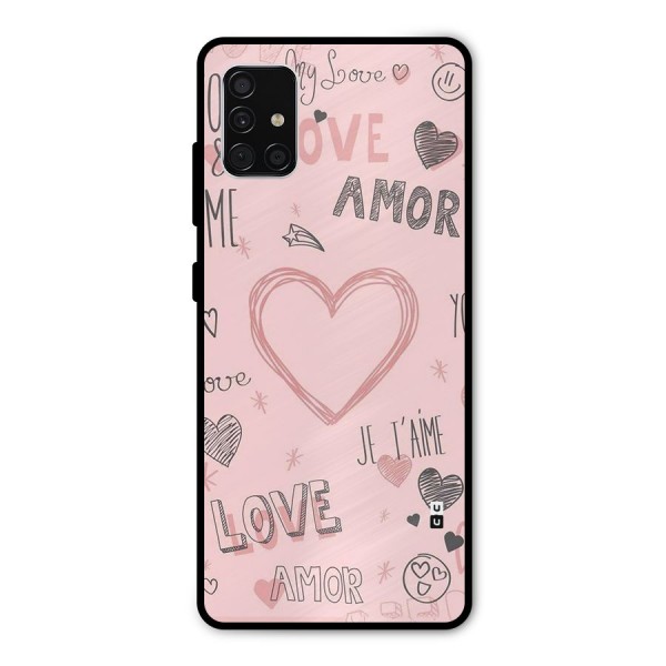 Love Amor Metal Back Case for Galaxy A51