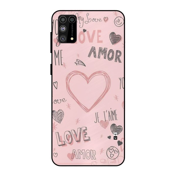 Love Amor Metal Back Case for Galaxy F41