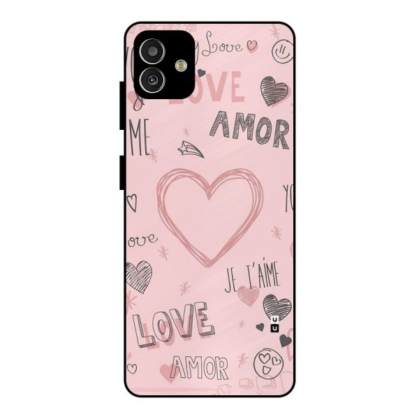 Love Amor Metal Back Case for Galaxy M13 5G
