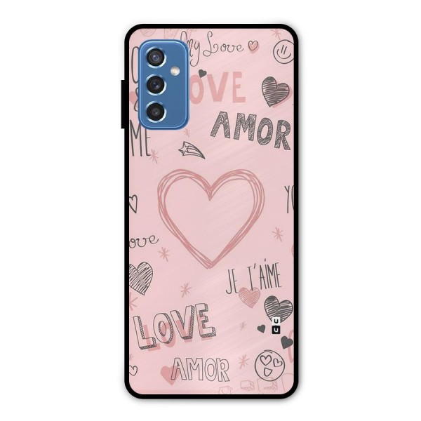 Love Amor Metal Back Case for Galaxy M52 5G