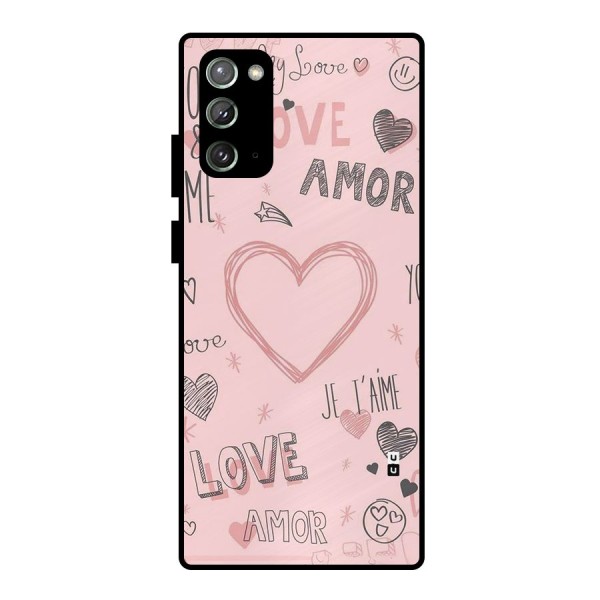 Love Amor Metal Back Case for Galaxy Note 20
