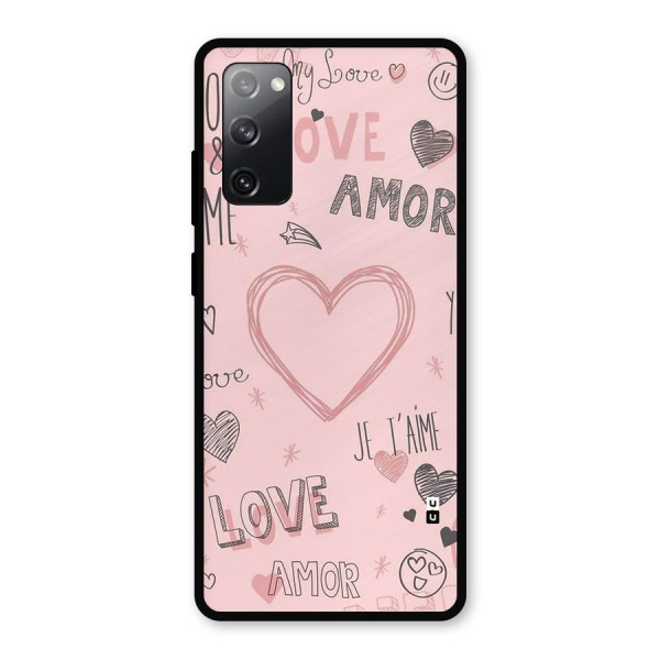 Love Amor Metal Back Case for Galaxy S20 FE 5G
