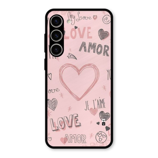 Love Amor Metal Back Case for Galaxy S23 Plus