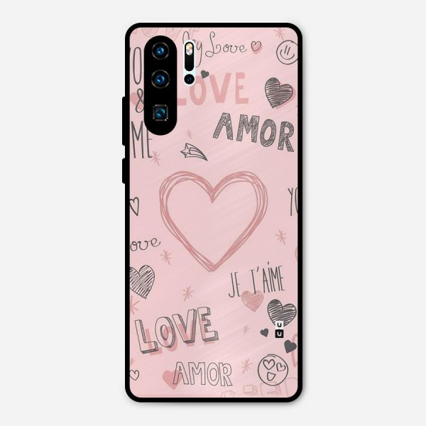 Love Amor Metal Back Case for Huawei P30 Pro