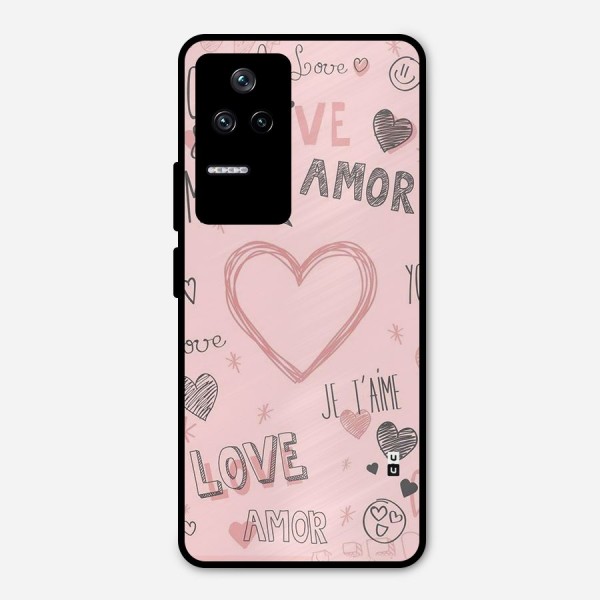 Love Amor Metal Back Case for Poco F4 5G
