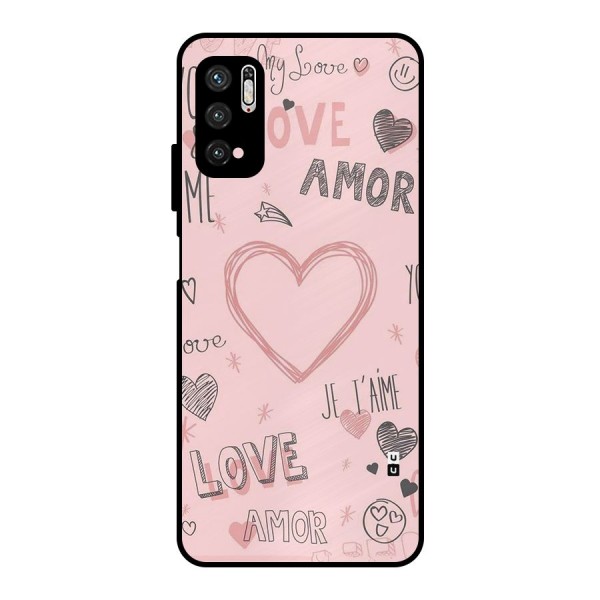 Love Amor Metal Back Case for Poco M3 Pro 5G