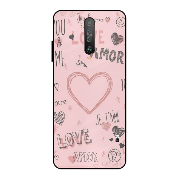 Love Amor Metal Back Case for Poco X2