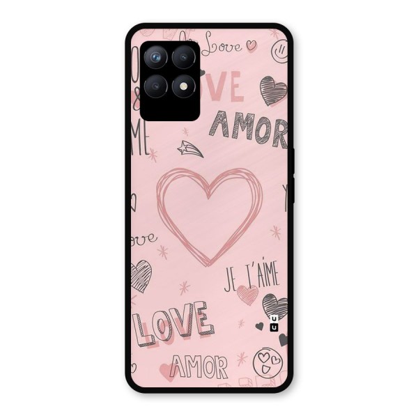 Love Amor Metal Back Case for Realme 8i