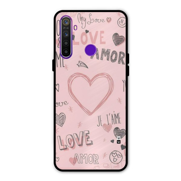 Love Amor Metal Back Case for Realme Narzo 10