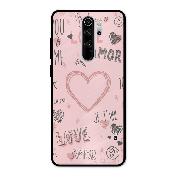 Love Amor Metal Back Case for Redmi Note 8 Pro