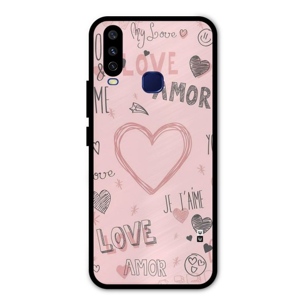 Love Amor Metal Back Case for Vivo V17