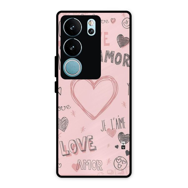 Love Amor Metal Back Case for Vivo V29