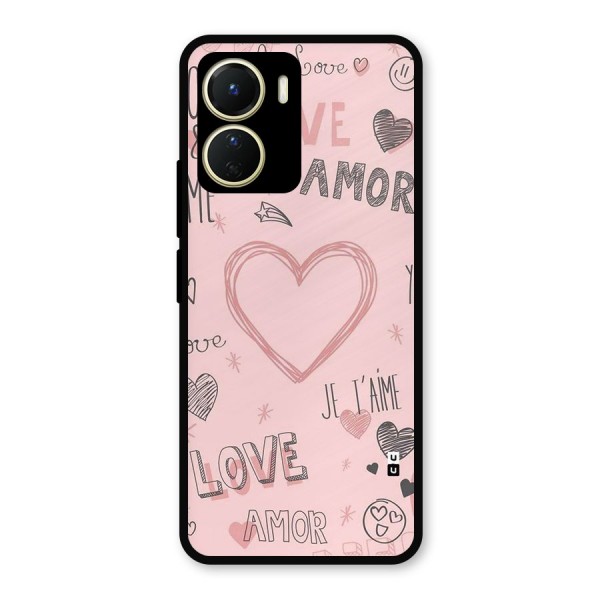 Love Amor Metal Back Case for Vivo Y16