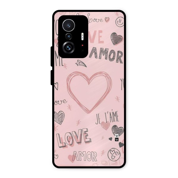 Love Amor Metal Back Case for Xiaomi 11T Pro