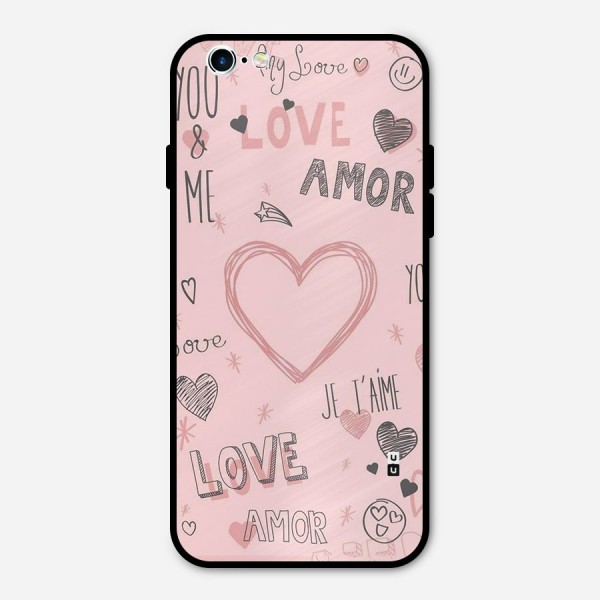 Love Amor Metal Back Case for iPhone 6 6s