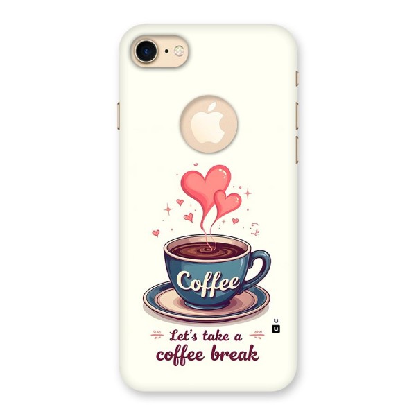 Love Coffee Break Back Case for iPhone 7 Logo Cut