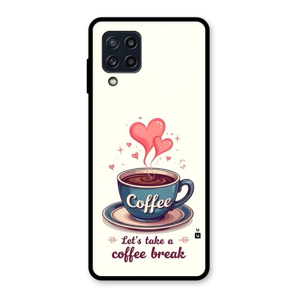 Love Coffee Break Glass Back Case for Galaxy M32