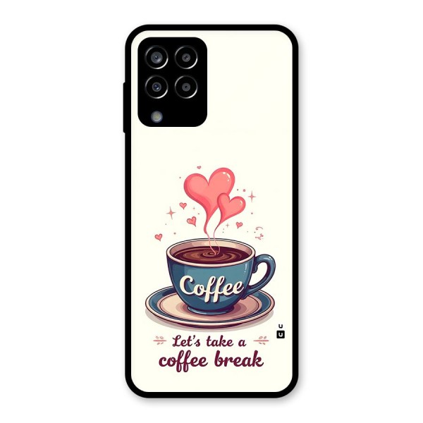 Love Coffee Break Glass Back Case for Galaxy M33