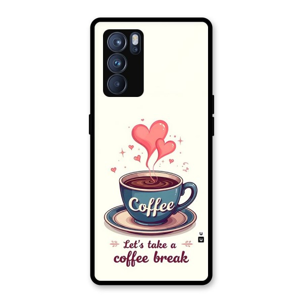 Love Coffee Break Glass Back Case for Oppo Reno6 Pro 5G