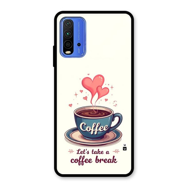 Love Coffee Break Glass Back Case for Redmi 9 Power