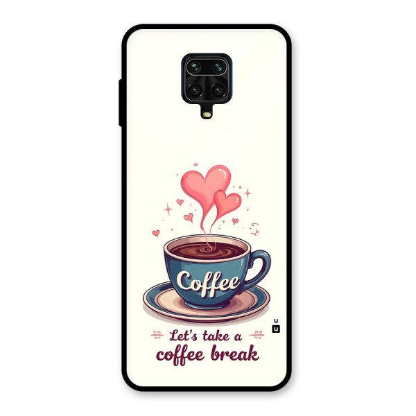 Love Coffee Break Glass Back Case for Redmi Note 9 Pro Max