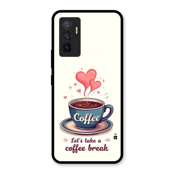 Love Coffee Break Glass Back Case for Vivo V23e