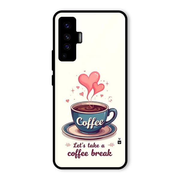 Love Coffee Break Glass Back Case for Vivo X50