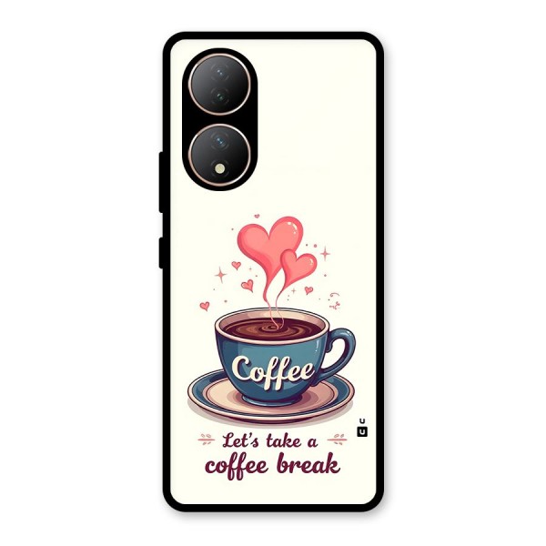 Love Coffee Break Glass Back Case for Vivo Y100A