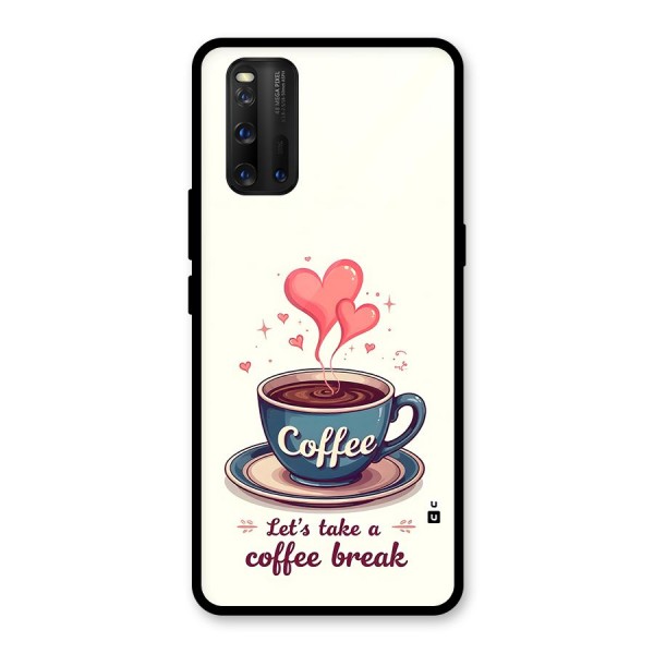 Love Coffee Break Glass Back Case for Vivo iQOO 3