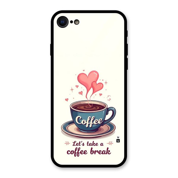 Love Coffee Break Glass Back Case for iPhone SE 2022