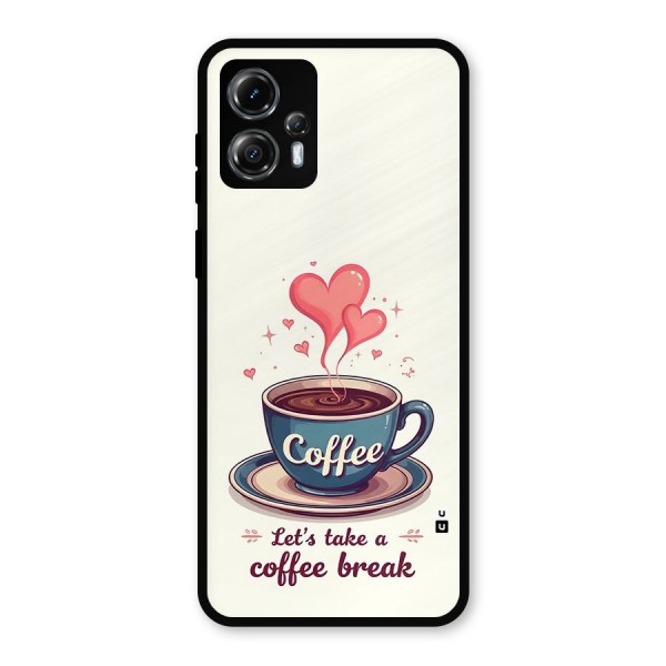 Love Coffee Break Metal Back Case for Moto G13