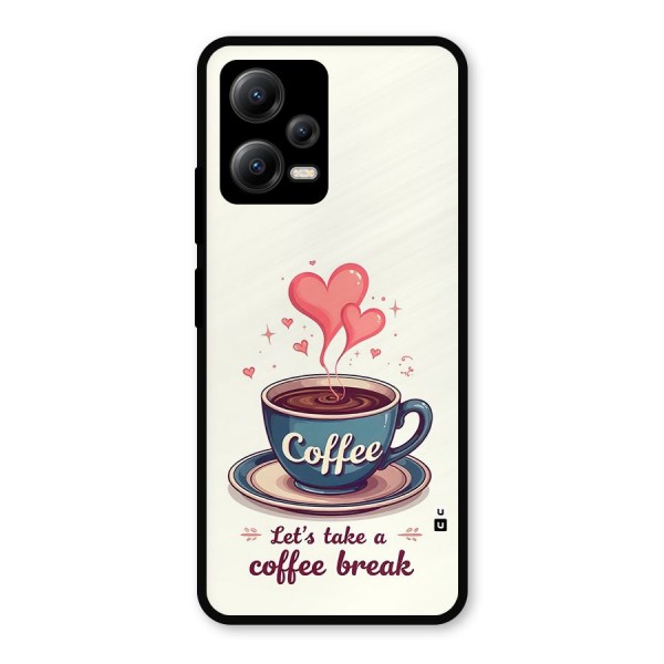 Love Coffee Break Metal Back Case for Poco X5