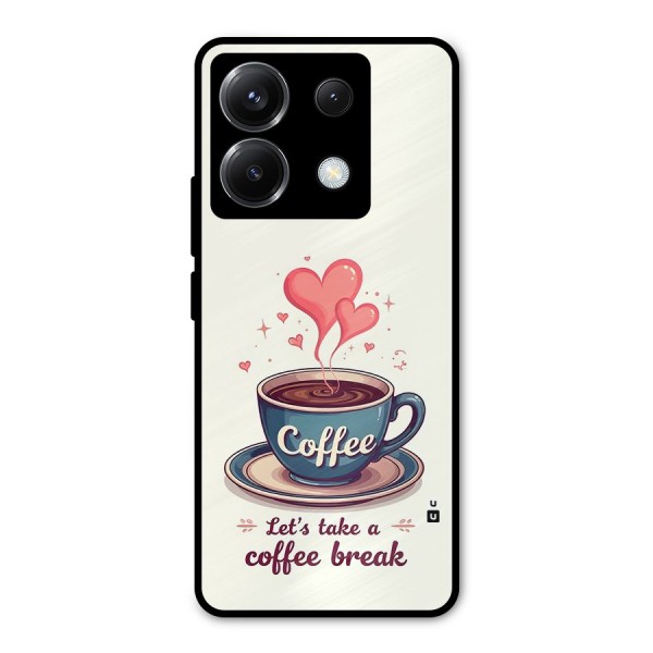 Love Coffee Break Metal Back Case for Poco X6