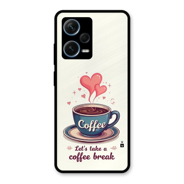 Love Coffee Break Metal Back Case for Redmi Note 12 Pro Plus 5G
