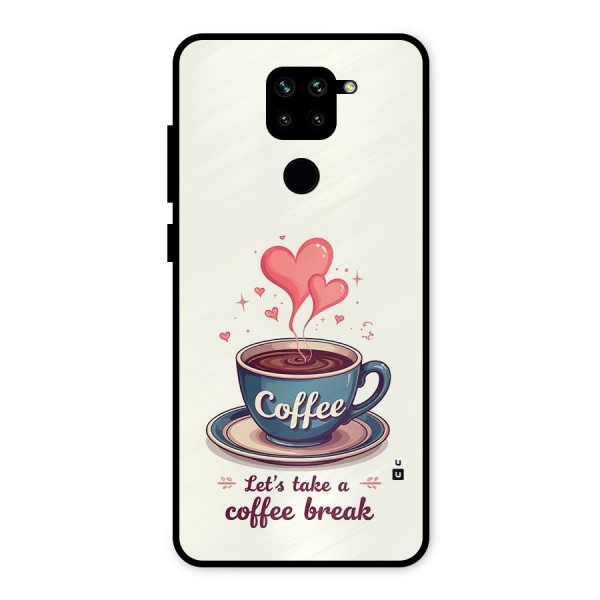Love Coffee Break Metal Back Case for Redmi Note 9