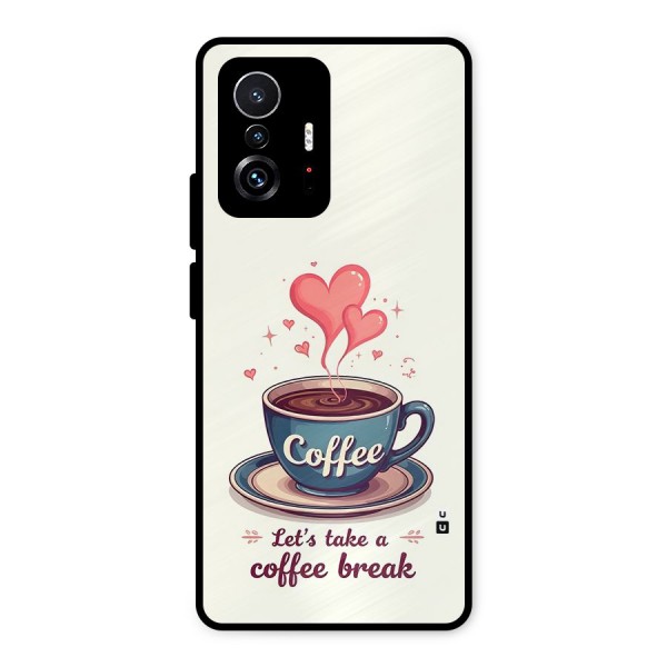 Love Coffee Break Metal Back Case for Xiaomi 11T Pro