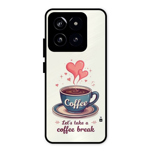 Love Coffee Break Metal Back Case for Xiaomi 14