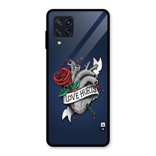 Love Hurts Glass Back Case for Galaxy M32