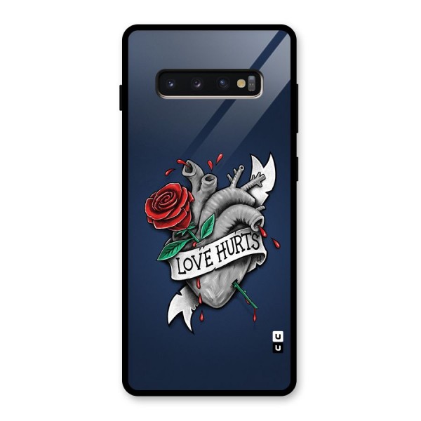 Love Hurts Glass Back Case for Galaxy S10 Plus