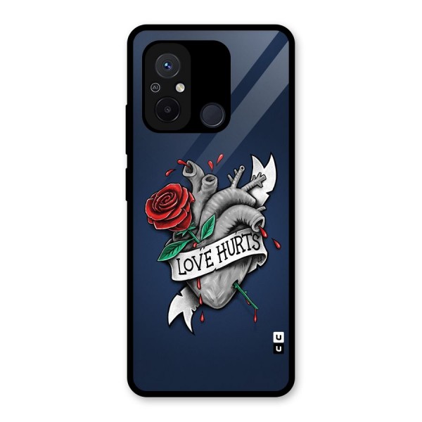 Love Hurts Glass Back Case for Redmi 12C