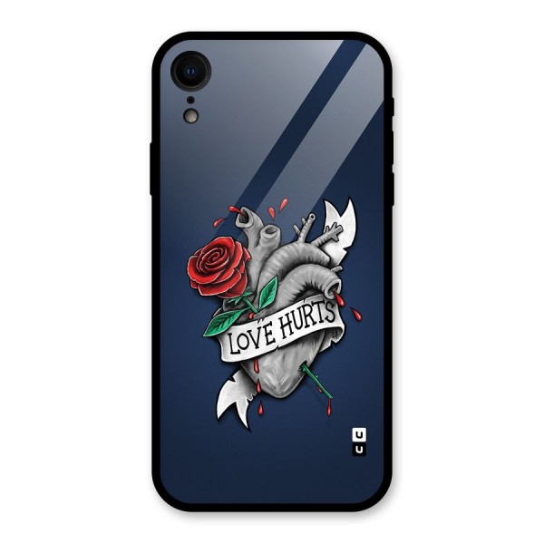 Love Hurts Glass Back Case for iPhone XR