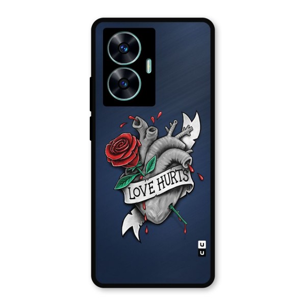 Love Hurts Metal Back Case for Realme Narzo N55