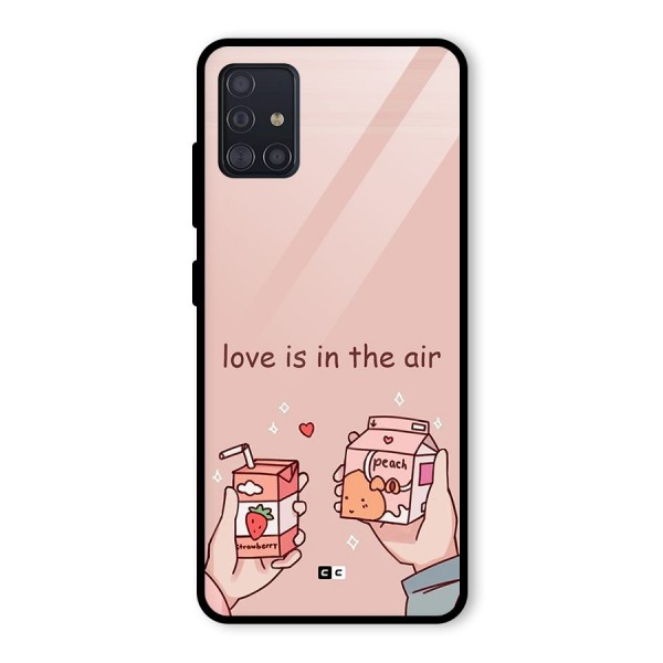 Love In Air Glass Back Case for Galaxy A51