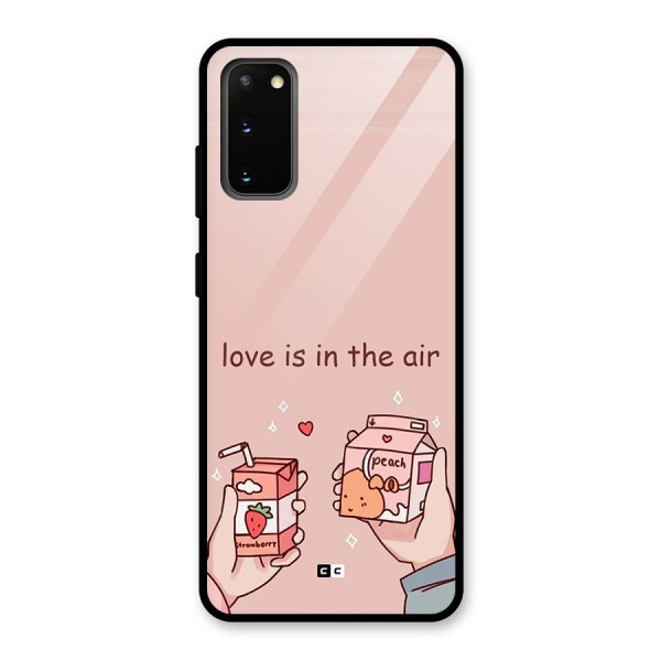 Love In Air Glass Back Case for Galaxy S20