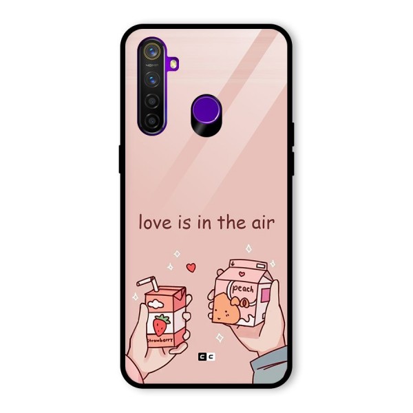 Love In Air Glass Back Case for Realme 5 Pro