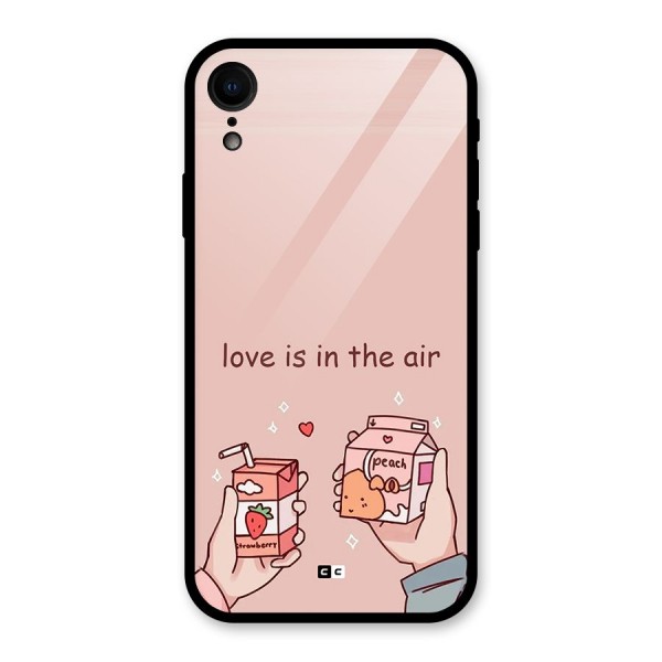 Love In Air Glass Back Case for iPhone XR