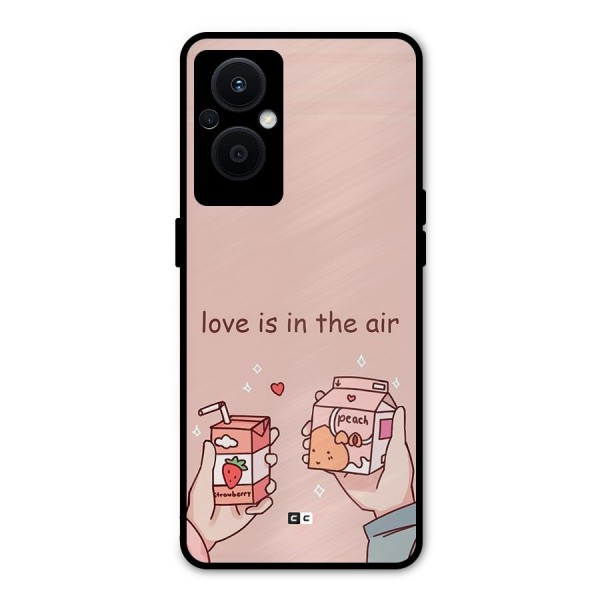 Love In Air Metal Back Case for Oppo F21 Pro 5G